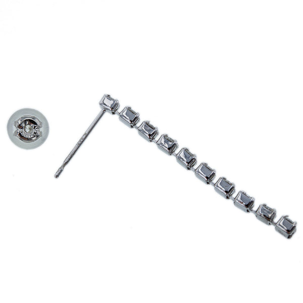 Pt900 プラチナ ダイヤ0.50ct×2 ピアス レディース 【中古】