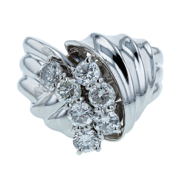 Pt900 プラチナ ダイヤ1.12ct リング 指輪 レディース 9号 【中古】
