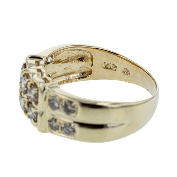 K18YG イエローゴールド ダイヤ1.0ct リング 指輪 レディース 13.5号 【中古】