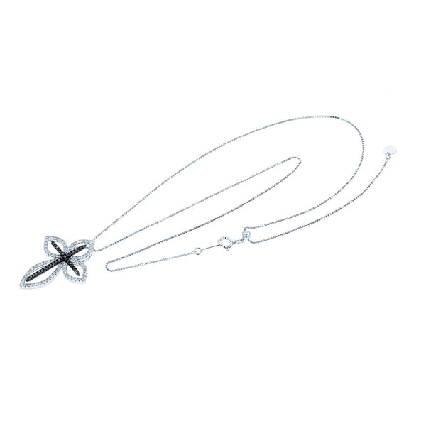 K18YG イエローゴールド ダイヤ0.57ct クロスモチーフ ネックレス レディース 【中古】
