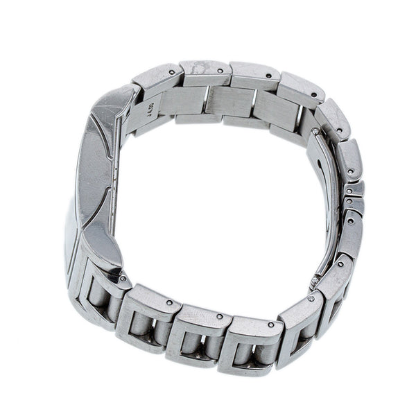 ブルガリ レッタンゴロ RT39S シルバー ステンレススチール 腕時計 レディース BVLGARI クオーツ ホワイト文字盤 【中古】