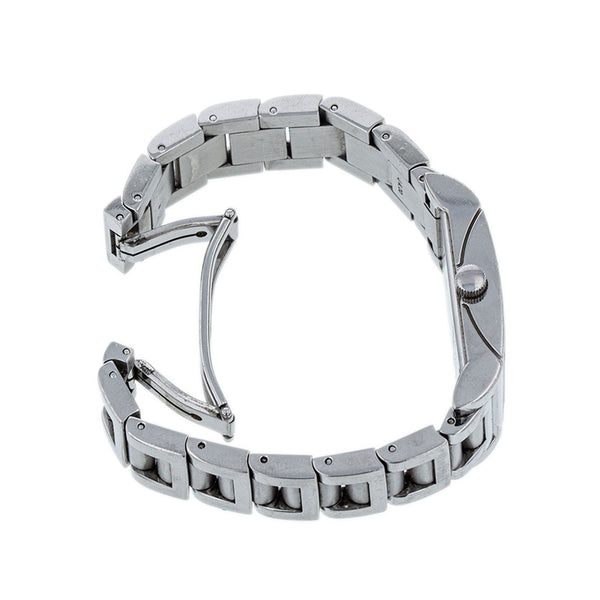 ブルガリ レッタンゴロ RT39S シルバー ステンレススチール 腕時計 レディース BVLGARI クオーツ ホワイト文字盤 【中古】