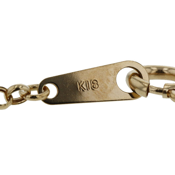 K18YG イエローゴールド ダイヤ1.00ct フラワーモチーフ ネックレス レディース 【中古】