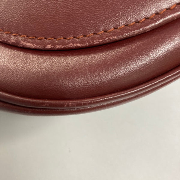 カルティエ マストライン ボルドー レザー 斜め掛け ショルダーバッグ レディース CARTIER 【中古】