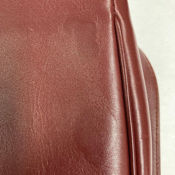 カルティエ マストライン ボルドー レザー 斜め掛け ショルダーバッグ レディース CARTIER 【中古】