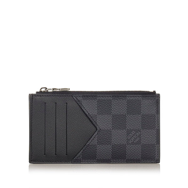 ルイ ヴィトン ダミエグラフィット N64038 ブラック グレー PVC コインケース メンズ LOUIS VUITTON 【中古】
