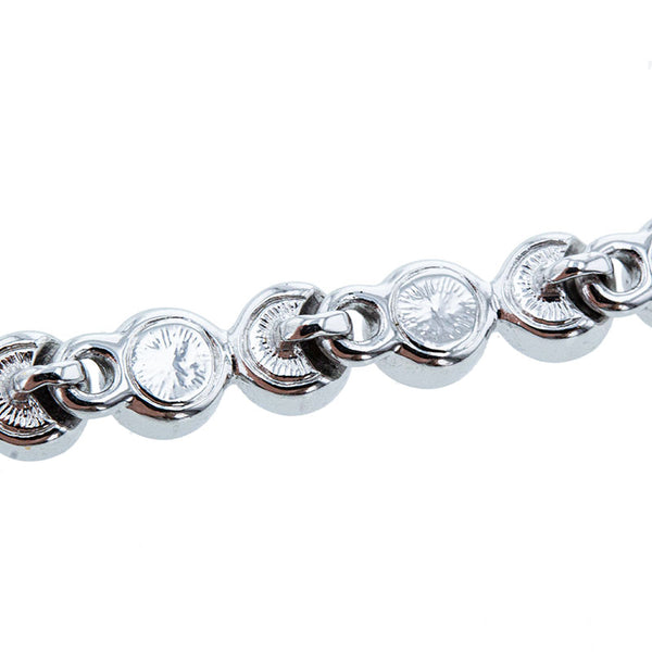 スワロフスキー ストーン ブレスレット シルバー メタル レディース SWAROVSKI 【中古】