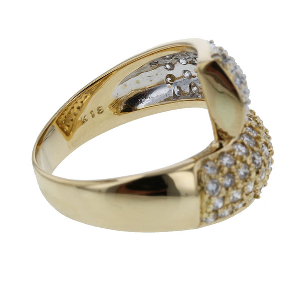 K18YG イエローゴールド ダイヤ1.33ct リング 指輪 レディース 11.5号 【中古】