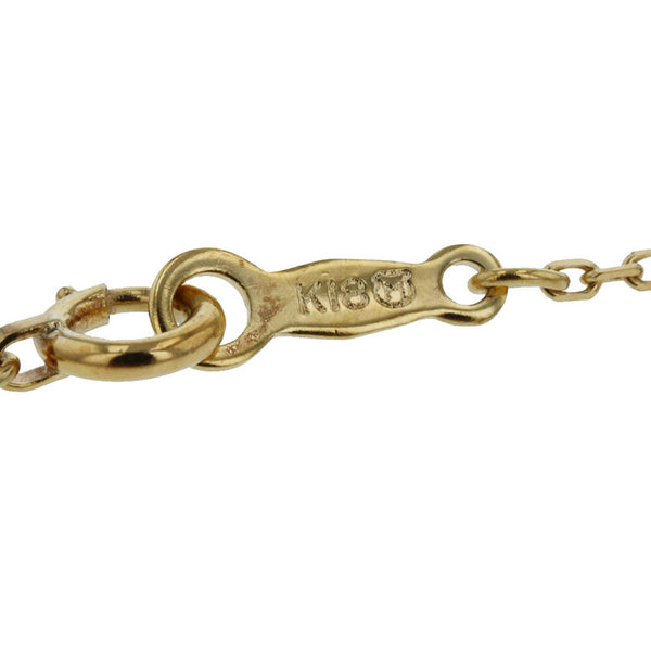ミキモト K18YG イエローゴールド アコヤ真珠約4mm ハートモチーフ ネックレス レディース MIKIMOTO 【中古】