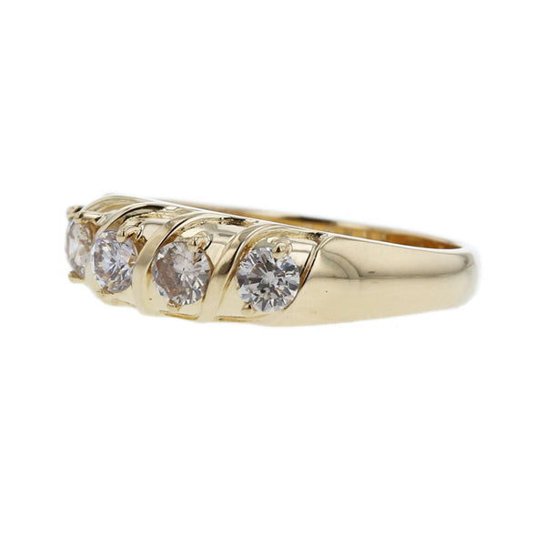 K18YG イエローゴールド ダイヤ0.57ct リング 指輪 レディース 10.5号 【中古】