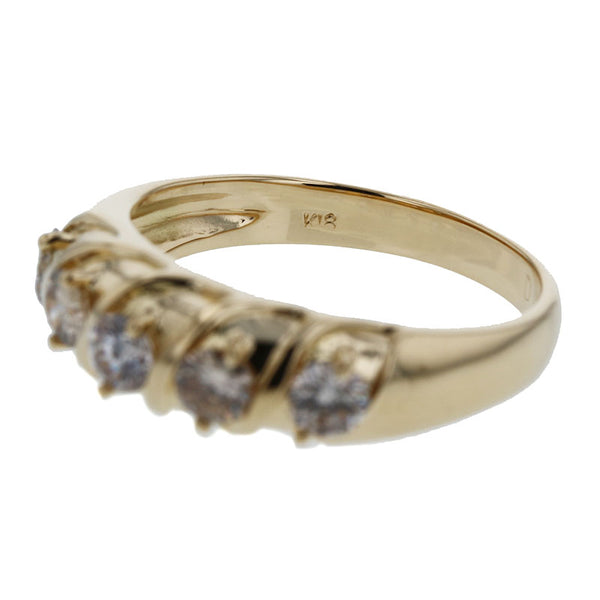 K18YG イエローゴールド ダイヤ0.57ct リング 指輪 レディース 10.5号 【中古】