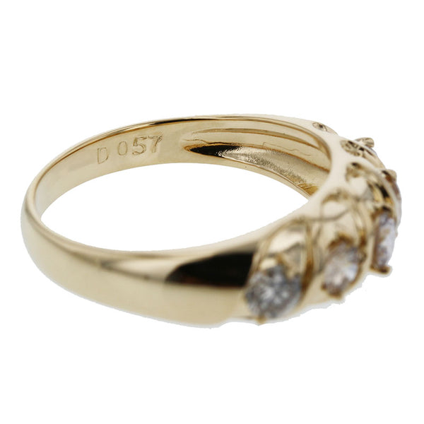 K18YG イエローゴールド ダイヤ0.57ct リング 指輪 レディース 10.5号 【中古】