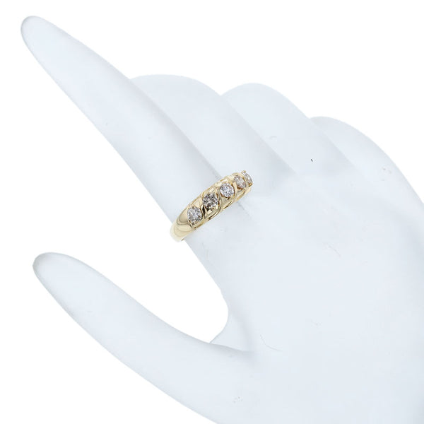 K18YG イエローゴールド ダイヤ0.57ct リング 指輪 レディース 10.5号 【中古】