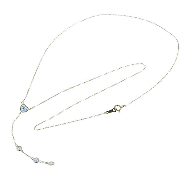 K18YG イエローゴールド ダイヤ0.70ct ハートモチーフ ネックレス レディース 【中古】