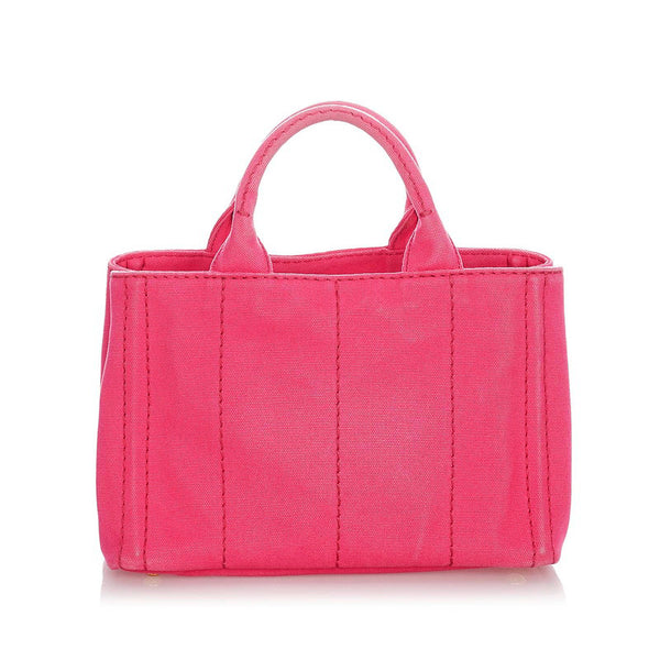 プラダ カナパ B2439G ピンク キャンバス ハンドバッグ ショルダーバッグ 2WAY レディース PRADA 【中古】