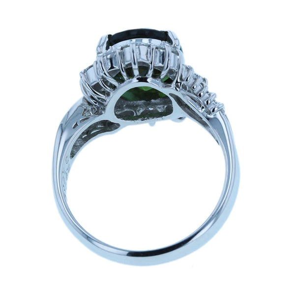 Pt900 プラチナ トルマリン2.90ct ダイヤ1.052ct リング 指輪 レディース 9.5号 【中古】