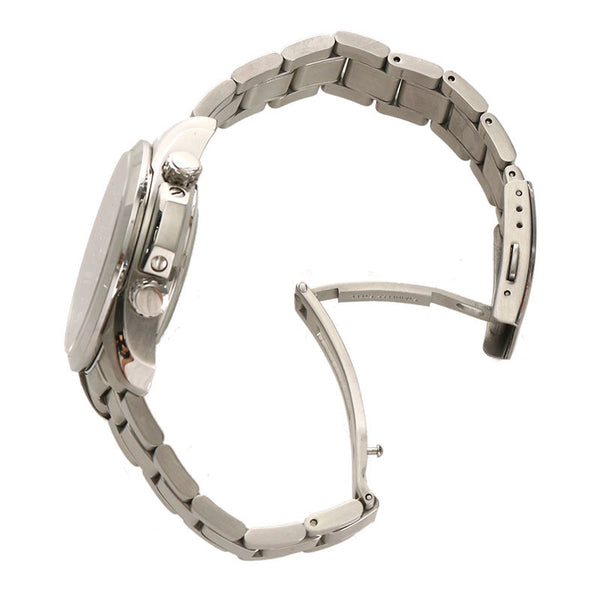 オリエント SDJ00001B0 GMT 裏スケルトン シルバー ステンレス 腕時計 メンズ ORIENT ブラック文字盤 【中古】