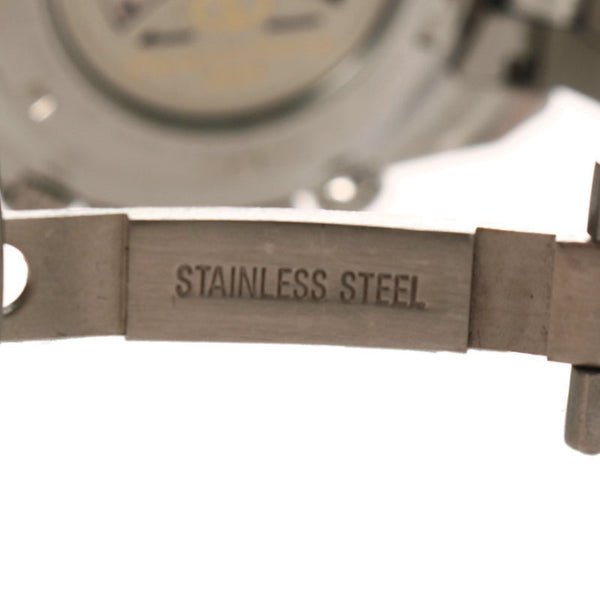 オリエント SDJ00001B0 GMT 裏スケルトン シルバー ステンレス 腕時計 メンズ ORIENT ブラック文字盤 【中古】