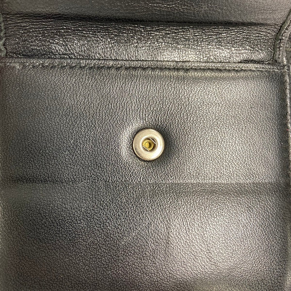 シャネル ニュートラルライン ブラック ナイロン レザー 二つ折り財布 レディース CHANEL 【中古】