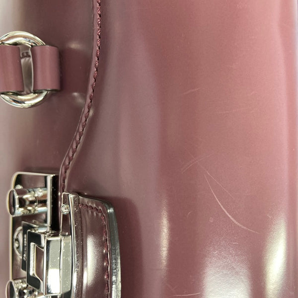 グッチ レディロック 331828 パープル レザー ハンドバッグ レディース GUCCI 【中古】