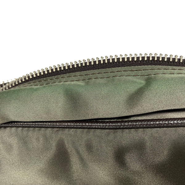 プラダ ポコノ カーキ ナイロン レザー ショルダーバッグ メンズ PRADA 【中古】