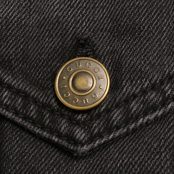 グッチ パンサー ブラック デニム デニムジャケット レディース GUCCI 【中古】