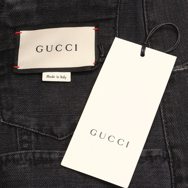 グッチ パンサー ブラック デニム デニムジャケット レディース GUCCI 【中古】