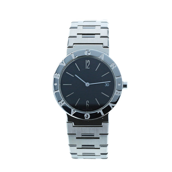 ブルガリ ブルガリブルガリ BB33SS シルバー ステンレススチール 腕時計 メンズ BVLGARI 自動巻き ブラック文字盤 【中古】