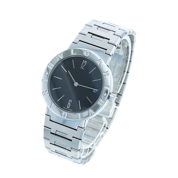 ブルガリ ブルガリブルガリ BB33SS シルバー ステンレススチール 腕時計 メンズ BVLGARI 自動巻き ブラック文字盤 【中古】