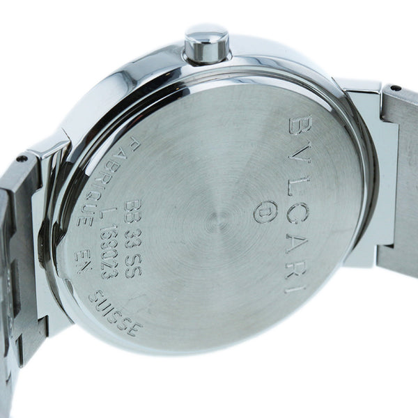 ブルガリ ブルガリブルガリ BB33SS シルバー ステンレススチール 腕時計 メンズ BVLGARI 自動巻き ブラック文字盤 【中古】