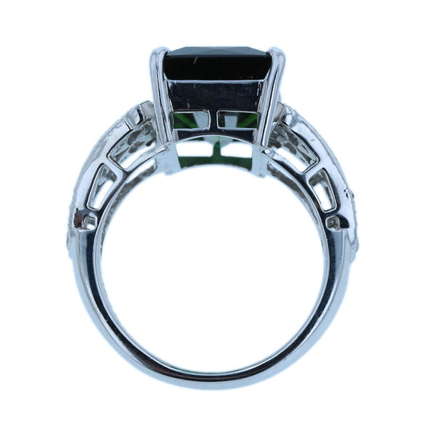 Pt900 プラチナ トルマリン7.86ct ダイヤ0.21ct リング 指輪 レディース 13号 【中古】
