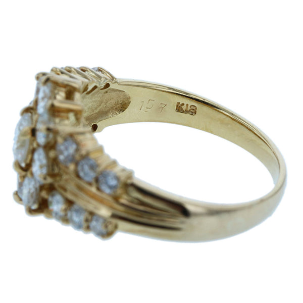 K18YG イエローゴールド ダイヤ1.57ct リング 指輪 レディース 12号 【中古】
