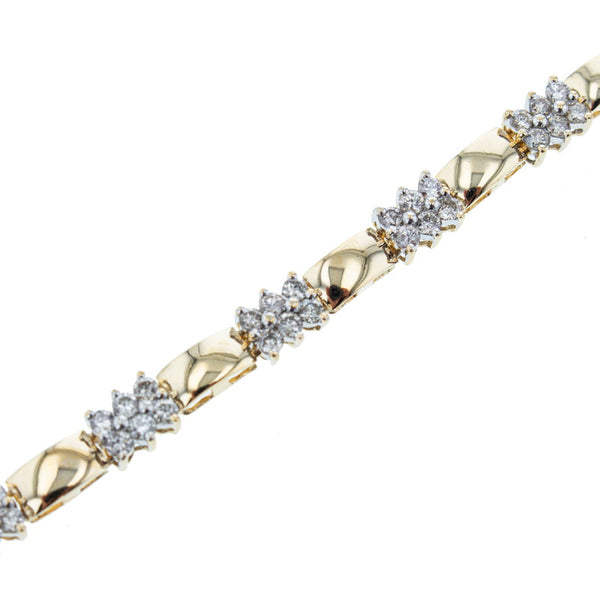 K18YG イエローゴールド ダイヤ2.71ct ブレスレット レディース 【中古】