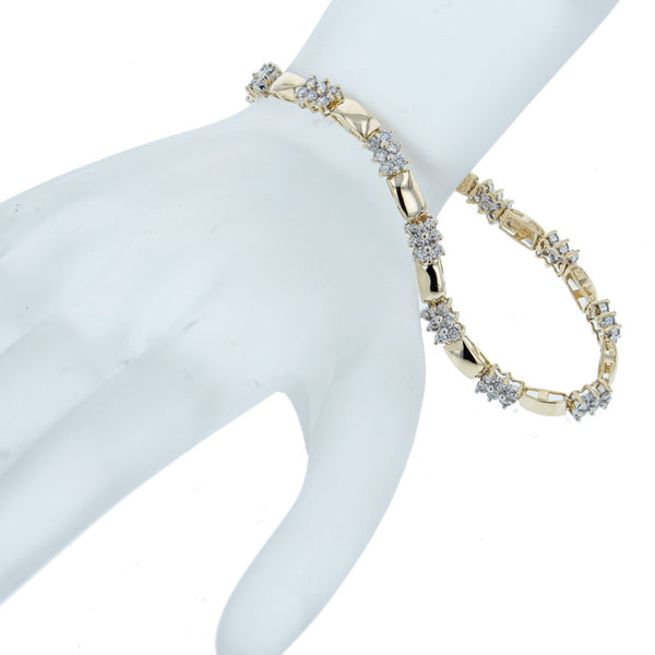 K18YG イエローゴールド ダイヤ2.71ct ブレスレット レディース 【中古】
