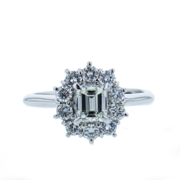 Pt900 プラチナ ダイヤ0.47ct ダイヤ0.59ct リング 指輪 レディース 10.5号 【中古】