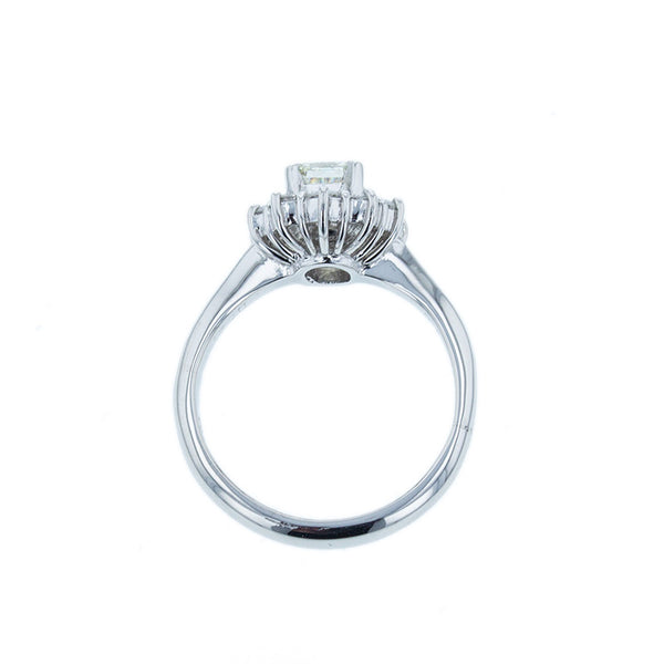 Pt900 プラチナ ダイヤ0.47ct ダイヤ0.59ct リング 指輪 レディース 10.5号 【中古】