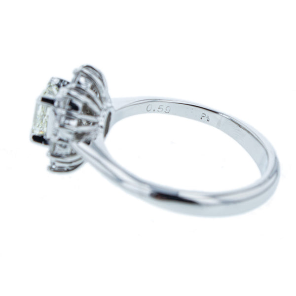 Pt900 プラチナ ダイヤ0.47ct ダイヤ0.59ct リング 指輪 レディース 10.5号 【中古】
