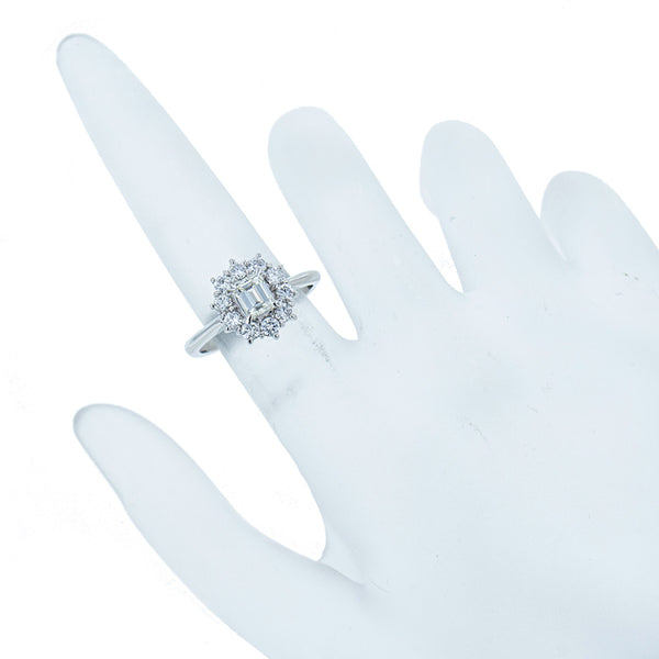 Pt900 プラチナ ダイヤ0.47ct ダイヤ0.59ct リング 指輪 レディース 10.5号 【中古】