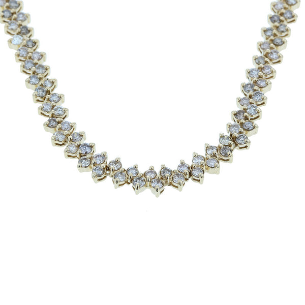 K18YG イエローゴールド ダイヤ10.00ct ネックレス レディース 【中古】