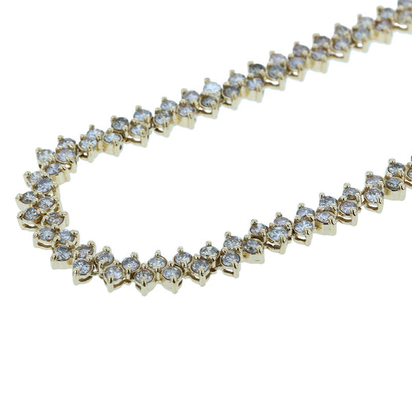 K18YG イエローゴールド ダイヤ10.00ct ネックレス レディース 【中古】