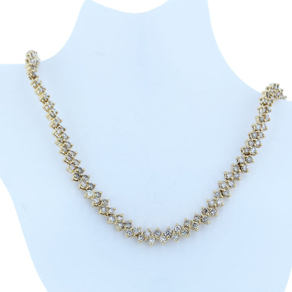 K18YG イエローゴールド ダイヤ10.00ct ネックレス レディース 【中古】