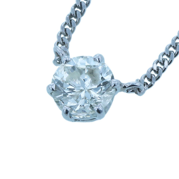 Pt850 プラチナ ダイヤ1.01ct ネックレス レディース 【中古】