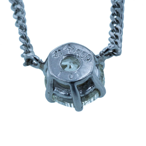 Pt850 プラチナ ダイヤ1.01ct ネックレス レディース 【中古】
