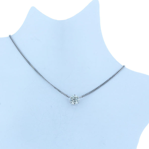 Pt850 プラチナ ダイヤ1.01ct ネックレス レディース 【中古】