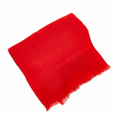 グッチ レッド カシミヤ ストール レディース GUCCI 【中古】