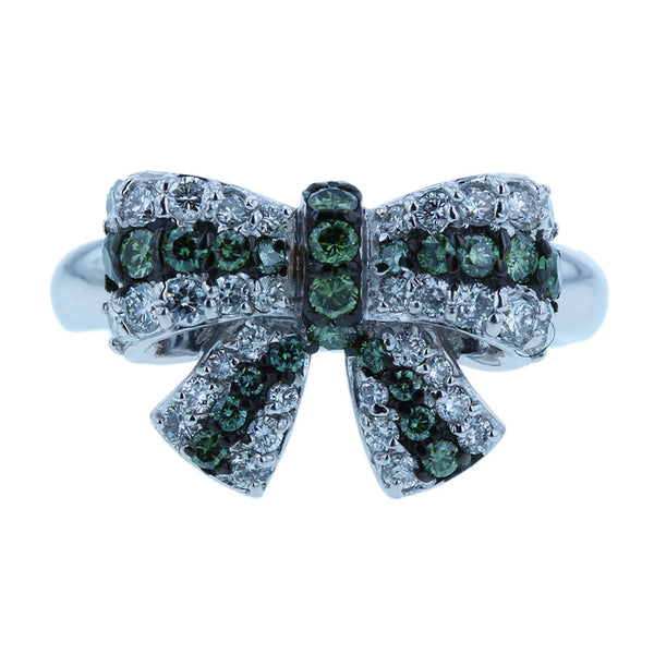 ポンテヴェキオ K18WG ホワイトゴールド ダイヤ0.32ct ダイヤ0.42ct リング 指輪 レディース Ponte Vecchio 10号 【中古】