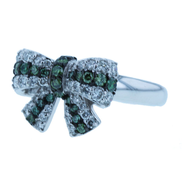 ポンテヴェキオ K18WG ホワイトゴールド ダイヤ0.32ct ダイヤ0.42ct リング 指輪 レディース Ponte Vecchio 10号 【中古】