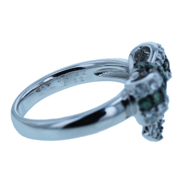 ポンテヴェキオ K18WG ホワイトゴールド ダイヤ0.32ct ダイヤ0.42ct リング 指輪 レディース Ponte Vecchio 10号 【中古】