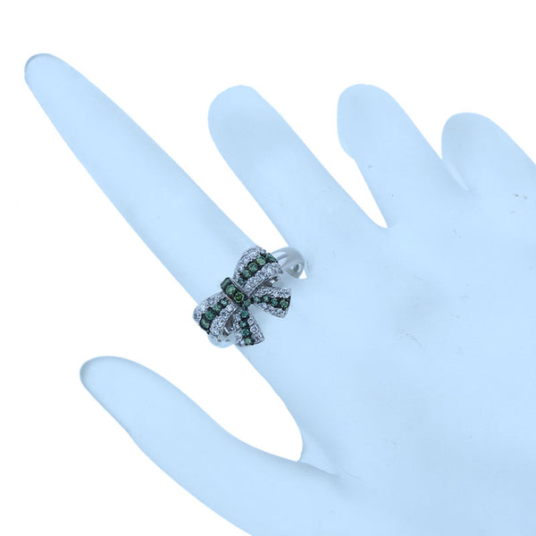 ポンテヴェキオ K18WG ホワイトゴールド ダイヤ0.32ct ダイヤ0.42ct リング 指輪 レディース Ponte Vecchio 10号 【中古】