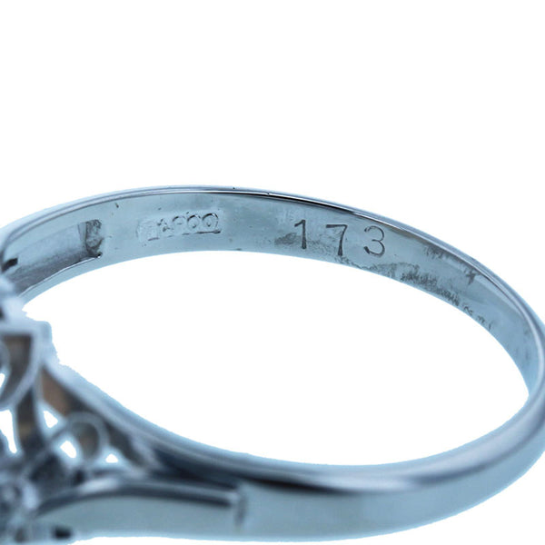 Pt900 プラチナ オパール1.73ct ダイヤ0.12ct リング 指輪 レディース 15号 【中古】